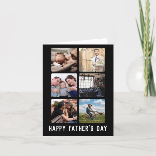 Custom Photo Multi Picture Collage Fathers Day Card