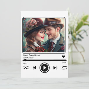 Custom Photo Music Player Invitation