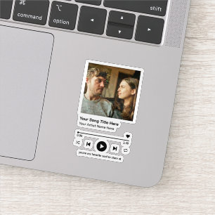 Custom Photo Music Player Personalized Song Gift Sticker