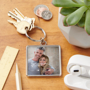 Custom Photo & Music Playlist Keychain