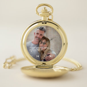 Custom Photo & Music Playlist Pocket Watch