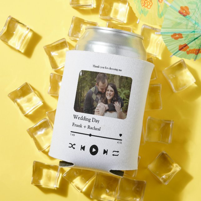 Custom photo music song playlist for couples can cooler (In Situ Summer)