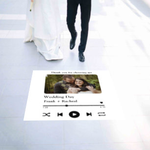 Custom photo music song playlist for couples floor decals