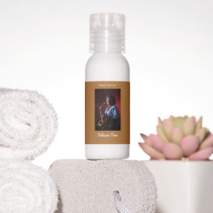 Custom photo musician brown hand lotion