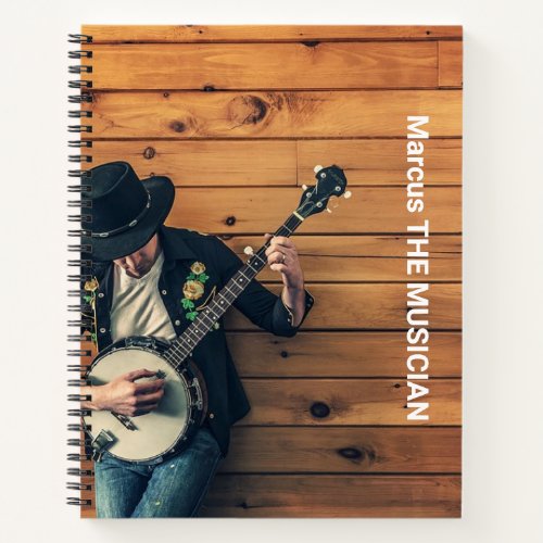 Custom photo musician notebook