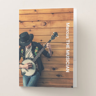 Custom photo musician pocket folder