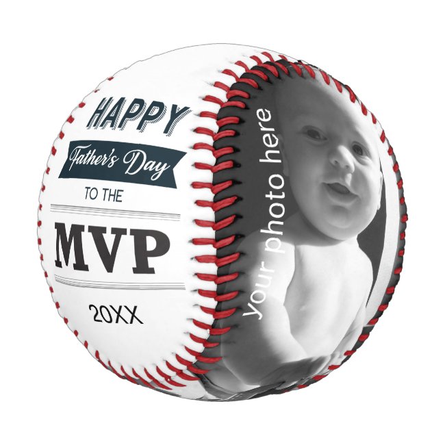 Custom Photo MVP of Father's Day Baseball