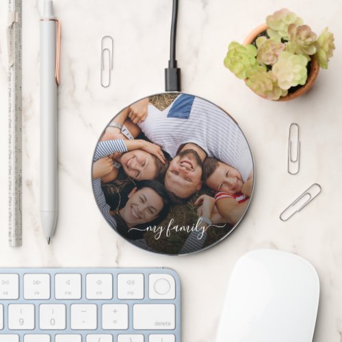 Custom Photo My Family Wireless Charger