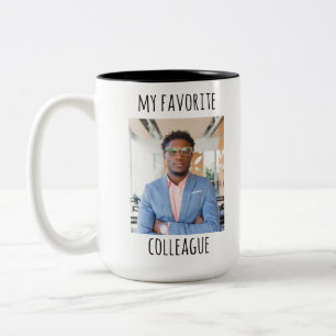 Custom Photo My Favorite Colleague Two-Tone Coffee Mug