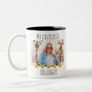 Custom Photo My Favourite Colleague 5 Star Two-Tone Coffee Mug