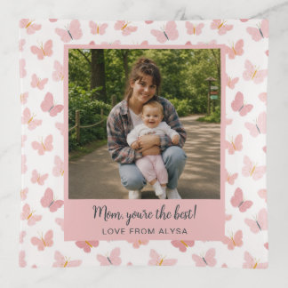 Custom Photo My Heart My Home My Mom Personalized Trinket Tray