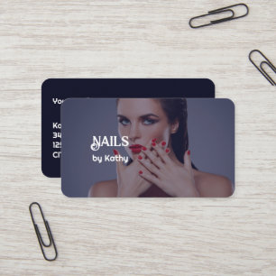 Custom Photo Nail Technician Business Card