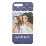 Custom Photo &amp; Name Anchor pattern iPhone 8 Plus/7 Plus Case