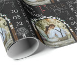 Custom Photo Name and Date Stylish Wedding Wrapping Paper<br><div class="desc">This wrapping paper is designed with the Couple's photo and Text. Looks very stylish! You can easily personalize this gift wrapping by changing the Name, date, and photo. Create one for your friends and family's wedding Gift today! For further customization, please click the "customize further" link and use our design...</div>
