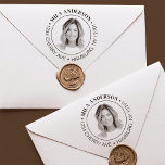 Custom Photo, Name and Return Wood Address  Rubber Stamp<br><div class="desc">Custom Photo,  Name and Return Wood Address rubber stamp</div>
