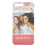 Custom Photo &amp; Name Bright floral pattern iPhone 8 Plus/7 Plus Case