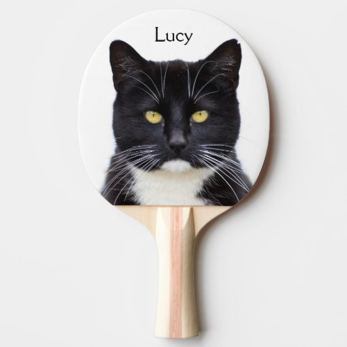 Custom Photo Name Cat Ping Pong Paddle