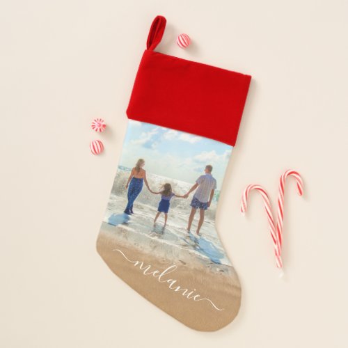 Custom Photo Name Christmas Stocking Family Gift