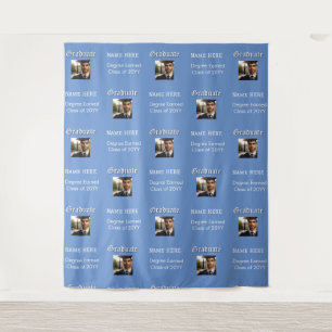 Custom Photo Name Degree Graduation Party Backdrop