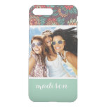 Custom Photo &amp; Name floral cartoon pattern iPhone 8 Plus/7 Plus Case