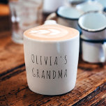 Custom Photo & Name for Grandma Gift  Espresso Cup<br><div class="desc">Delight Grandma with every sip! This personalized espresso cup features a cherished photo and her name, creating a heartwarming keepsake she’ll treasure with every coffee break. Perfect for Mother’s Day, birthdays, or just because, this compact and elegant espresso cup is a thoughtful way to celebrate the love between grandma and...</div>