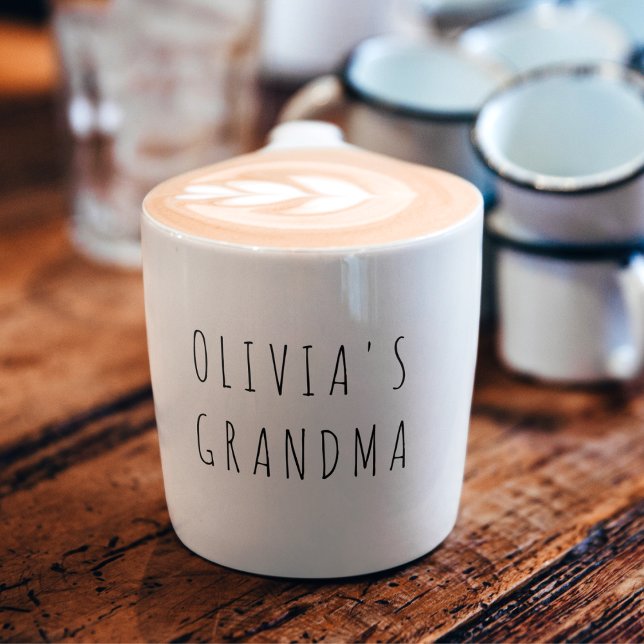 Custom Photo & Name for Grandma Gift  Espresso Cup (Creator Uploaded)
