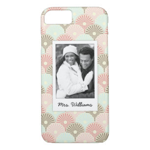 Custom Photo & Name Japanese vintage pattern iPhone 8/7 Case