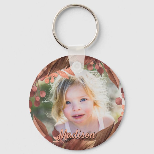 Custom Photo Name Keychain (Front)