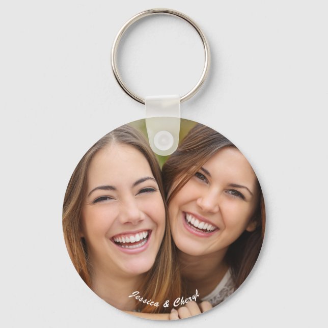 Custom Photo Name  Keychain (Front)