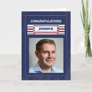 Custom Photo, Name Law Enforcement Police Graduate Card