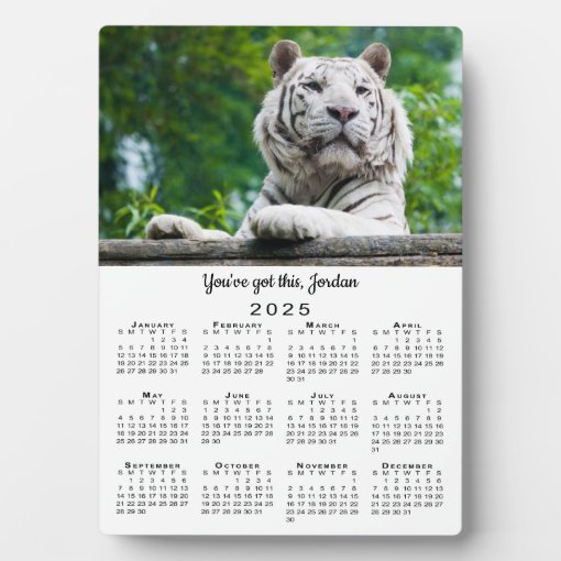 Custom Photo Name Motivational 2025 Calendar Plaque Zazzle
