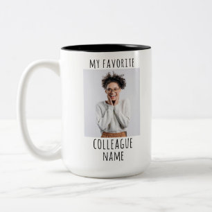 Custom Photo & Name My Favorite Colleague Two-Tone Coffee Mug