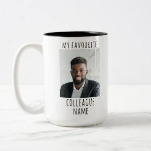 Custom Photo & Name My Favourite Colleague Two-Tone Coffee Mug