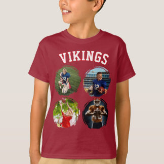 Custom Photo Name Number Youth Sports Team T-Shirt