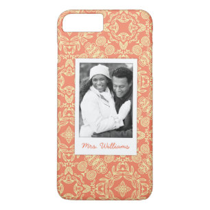 Custom Photo & Name on Vintage Background iPhone 8 Plus/7 Plus Case