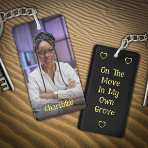 Custom Photo Name Personalize Keychain