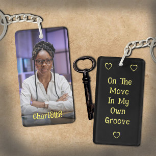 Custom Photo Name Personalize Keychain