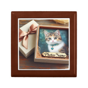 Custom Photo & Name Personalized Keepsake Gift Box