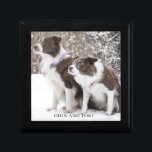 Custom Photo Name Personalized Keepsake Gift Box<br><div class="desc">A keepsake box featuring your beloved pet or pets photo,  family members,  or any special photo,  personalized with their names.</div>