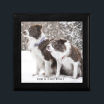 Custom Photo Name Personalized Keepsake Gift Box<br><div class="desc">A keepsake box featuring your beloved pet or pets photo,  family members,  or any special photo,  personalized with their names.</div>