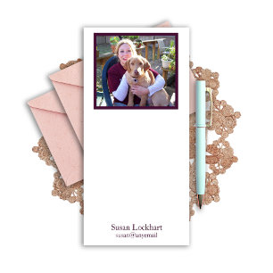 Custom Photo Name Personalized Magnetic Notepad
