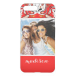 Custom Photo &amp; Name Portuguese Tile Pattern iPhone 8 Plus/7 Plus Case