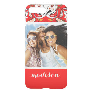 Custom Photo & Name Portuguese Tile Pattern iPhone 8 Plus/7 Plus Case