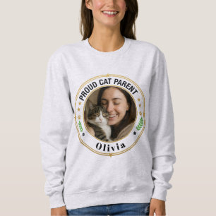  Custom Photo & Name "Proud Cat Parent" Sweatshirt