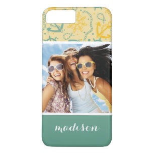 Custom Photo & Name Retro Anchor & Ropes iPhone 8 Plus/7 Plus Case