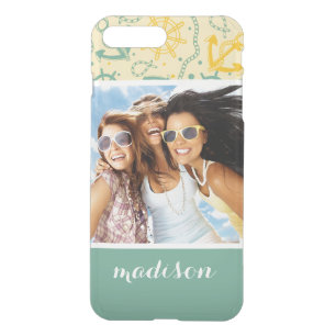 Custom Photo & Name Retro Anchor & Ropes iPhone 8 Plus/7 Plus Case
