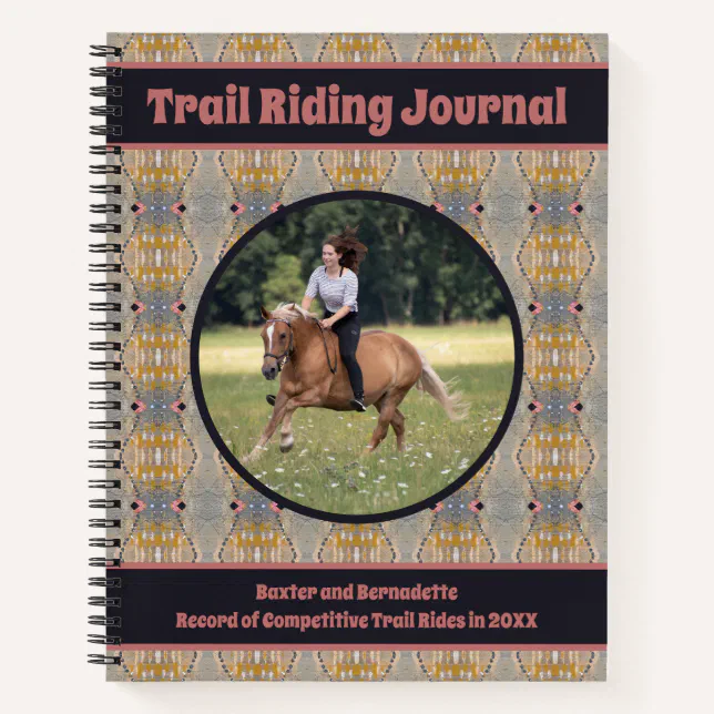 Custom Photo Name Riding Lesson Training Journal | Zazzle