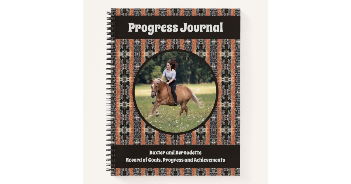 Custom Photo Name Riding Lesson Training Journal | Zazzle