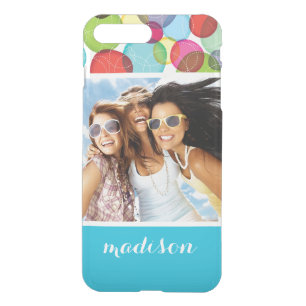 Custom Photo & Name Round bubbles kids pattern 2 iPhone 8 Plus/7 Plus Case