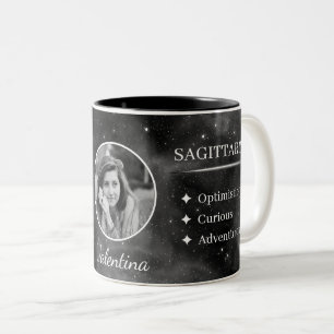Custom Photo & Name Sagittarius Zodiac Coffee Mug